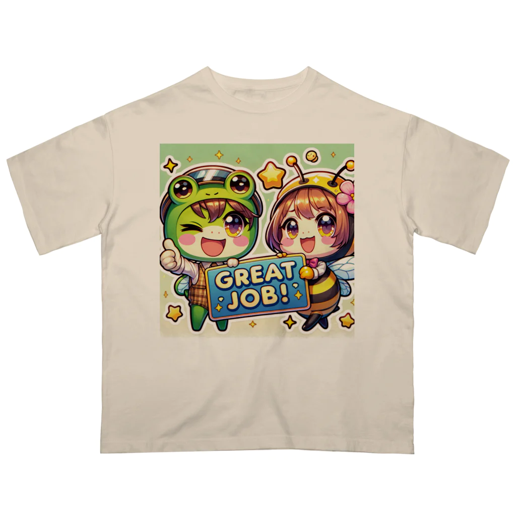 Pyon ＆ Bunのgreat job オーバーサイズTシャツ