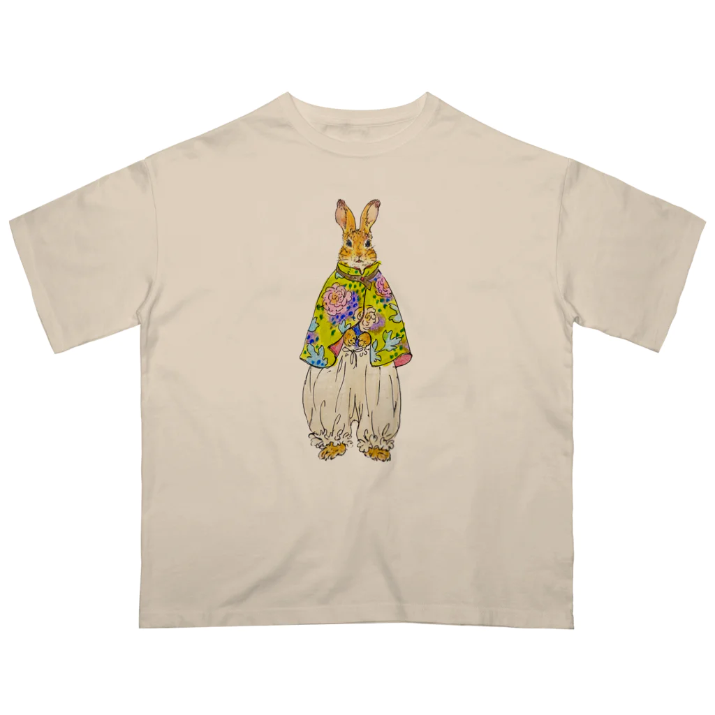usaginooharikoのファッションモデルのウサギ Oversized T-Shirt