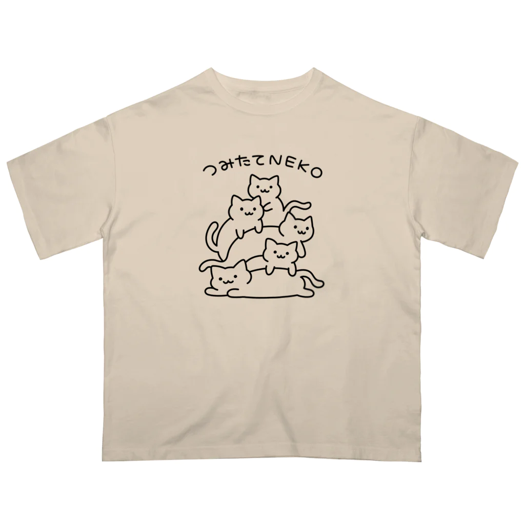 henpeaのつみたてNEKO オーバーサイズTシャツ