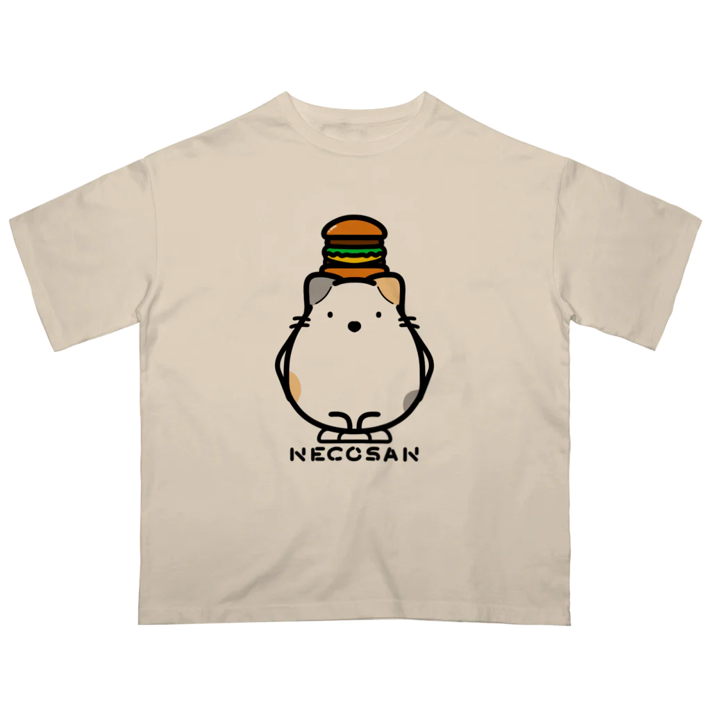 どやネコ！どやちゃん。のねこさんとハンバーガー Oversized T-Shirt