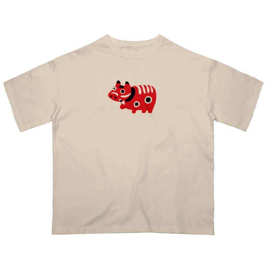 SU-KUの疫病退散！赤べこ Oversized T-Shirt