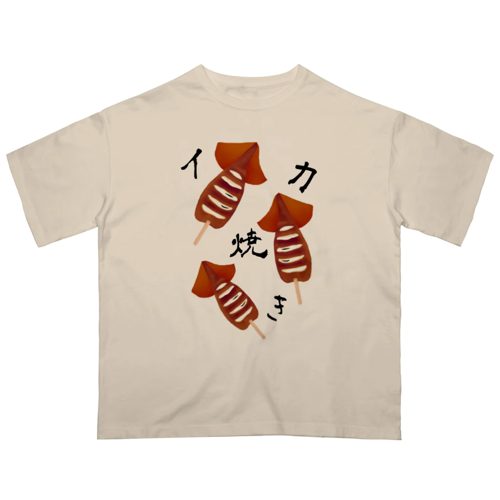 ぽんぽこあんぽんたんの【お祭り】イカ焼き Oversized T-Shirt