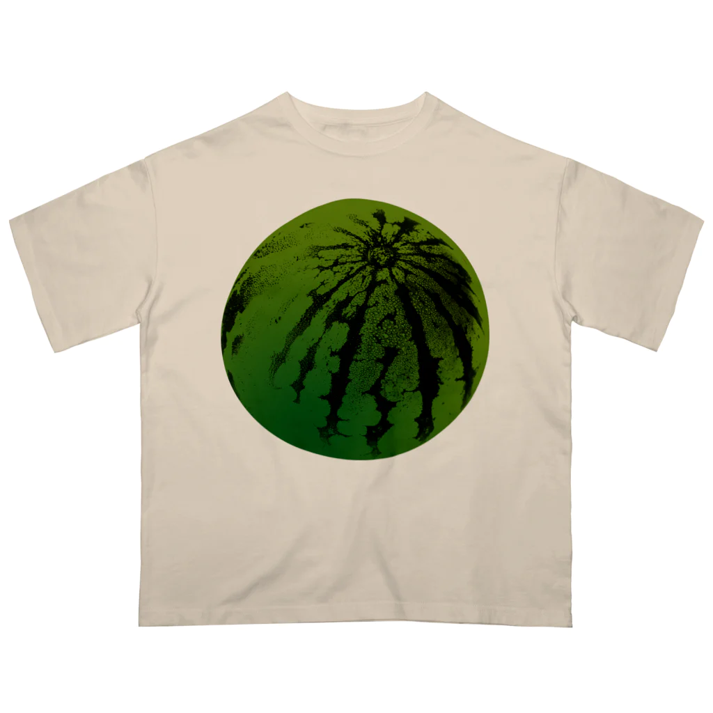 ヨープキャンが気になったのすいか -watermelon- 丸 Oversized T-Shirt