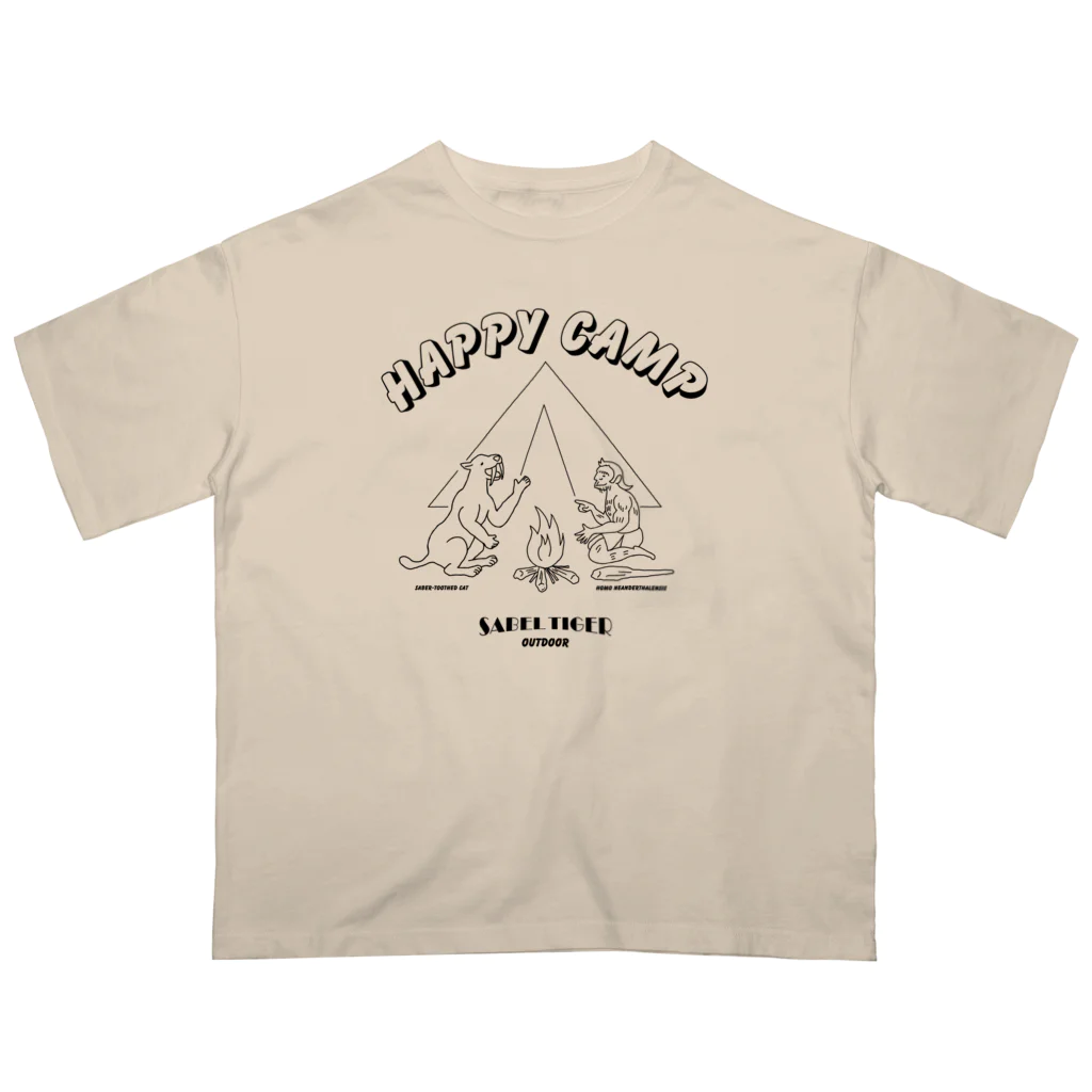 LONESOME TYPE ススのHAPPY CAMP（サーベルタイガーとネアンデルタール人） オーバーサイズTシャツ