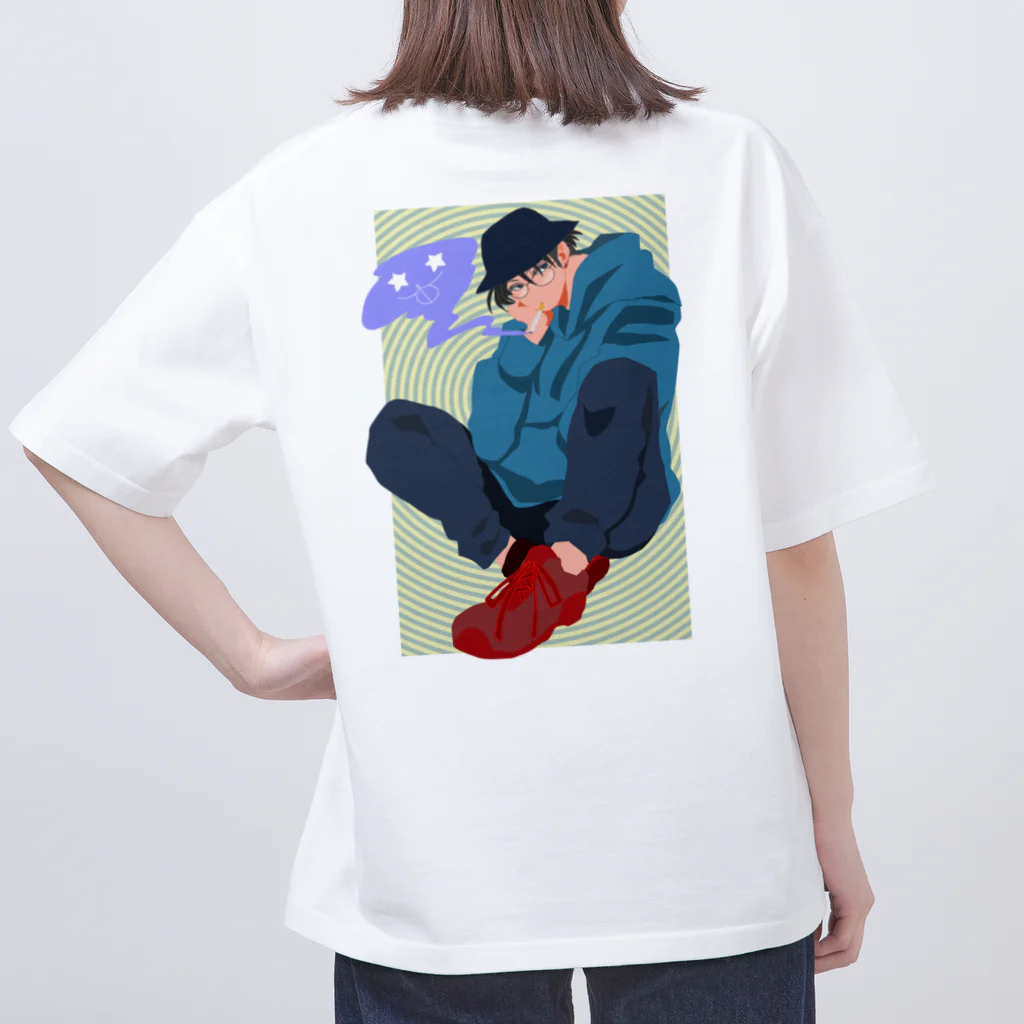 翠色の眼鏡のおしゃ眼鏡男子 Oversized T-Shirt