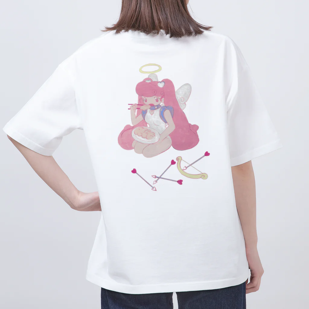 ナカムラユウキのあの娘は恋と餃子のキューピッド オーバーサイズTシャツ