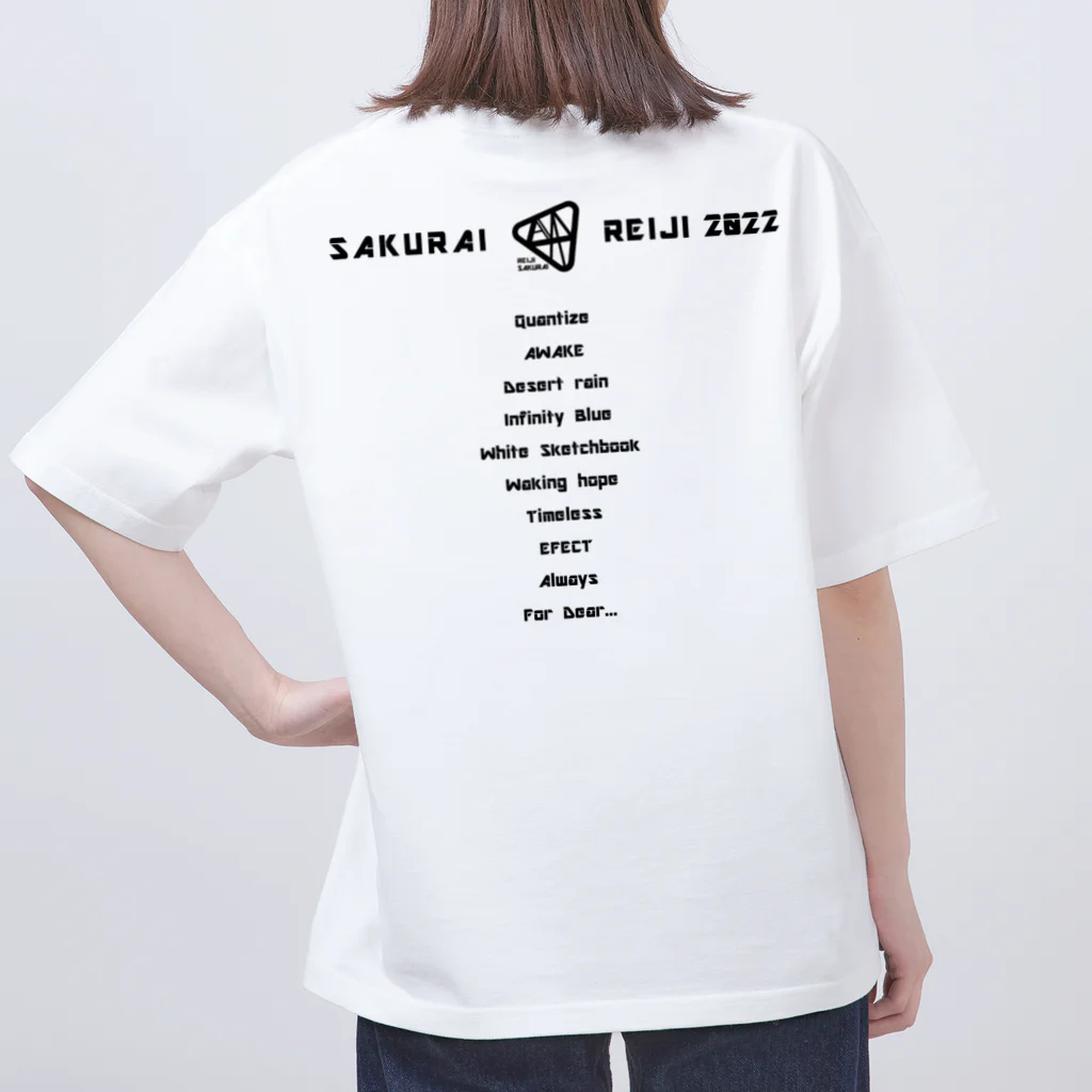 桜井零士 Official Goods Storeのlogo　BK　front　オーバーサイズTシャツ Oversized T-Shirt