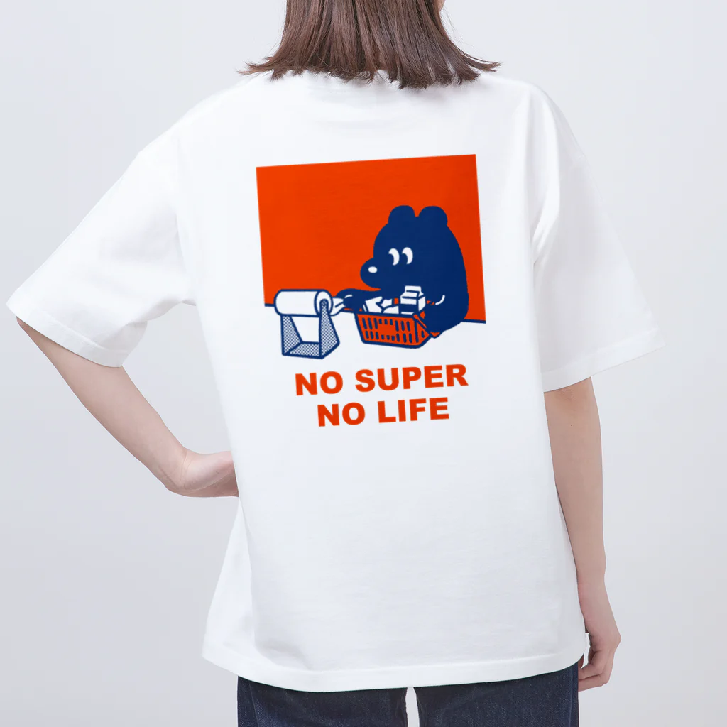 トマトマーケットのNO SUPER,NO LIFE(レッド) オーバーサイズTシャツ
