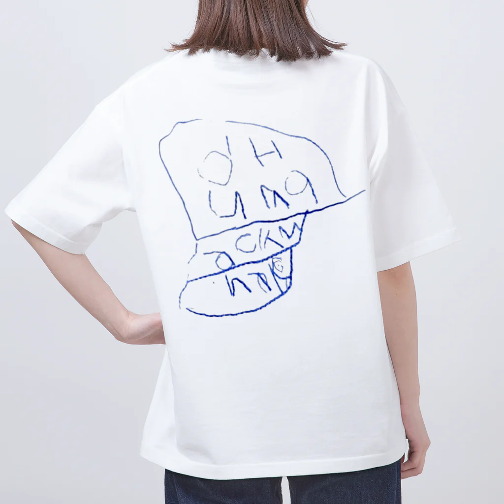 5歳児のお店屋さん　深海と猫といきもの全部のHumpback　whale　ザトウクジラ　英語　 オーバーサイズTシャツ