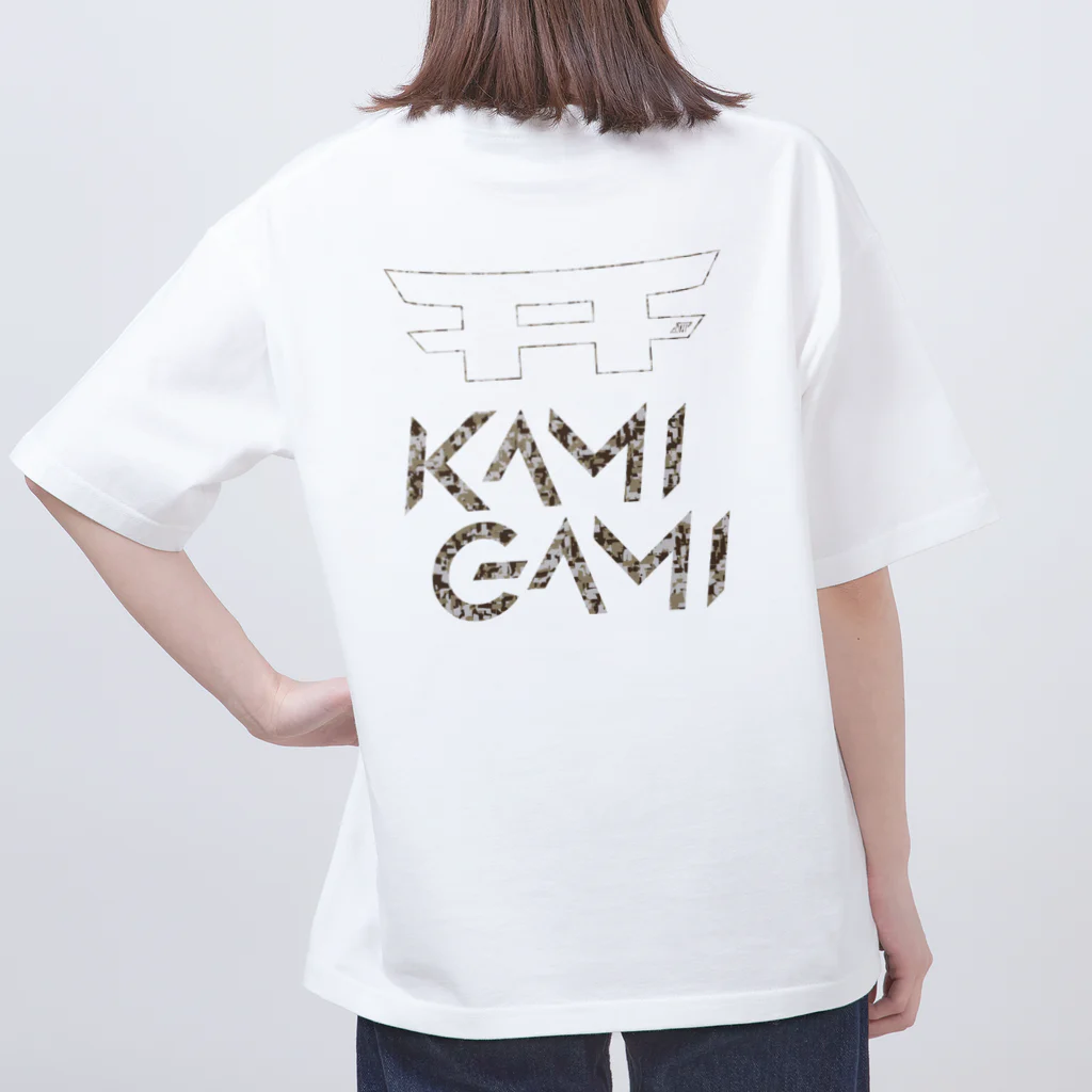 KAMI-GAMI from NTPの『KAMI-GAMI』backprint カモフラ Oversized T-Shirt