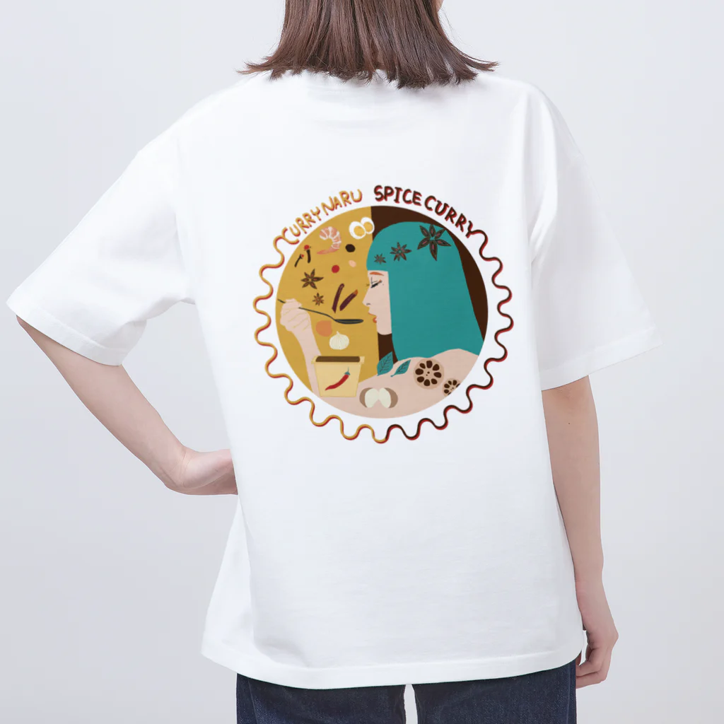 華麗なるスパイスカレー部のショップのcurry naru Tシャツ Oversized T-Shirt