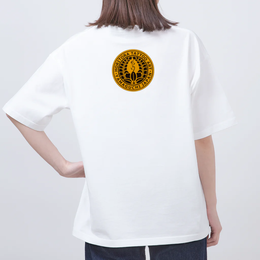 刺青 彫虎ARTの彫虎オリジナルステッカー風プリント Oversized T-Shirt