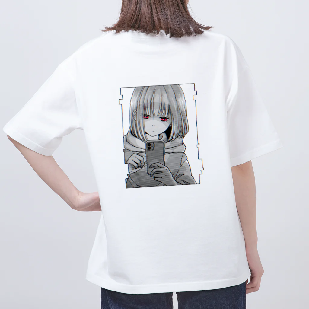 ぴよこちゃん。のメンヘラぴよこちゃん。バックプリントTシャツ オーバーサイズTシャツ