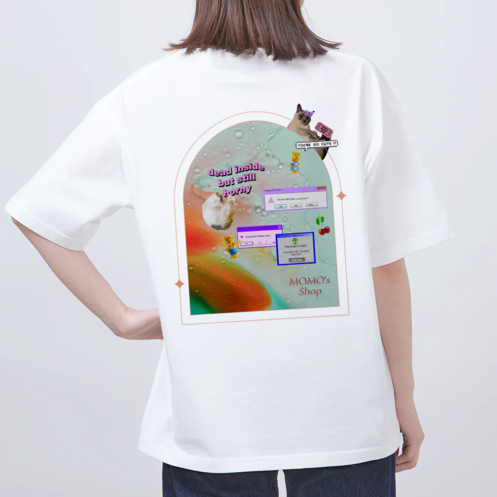 𝙈𝙊𝙈𝙊'𝙨 𝙎𝙝𝙤𝙥のぽけっと-CAT Oversized T-Shirt