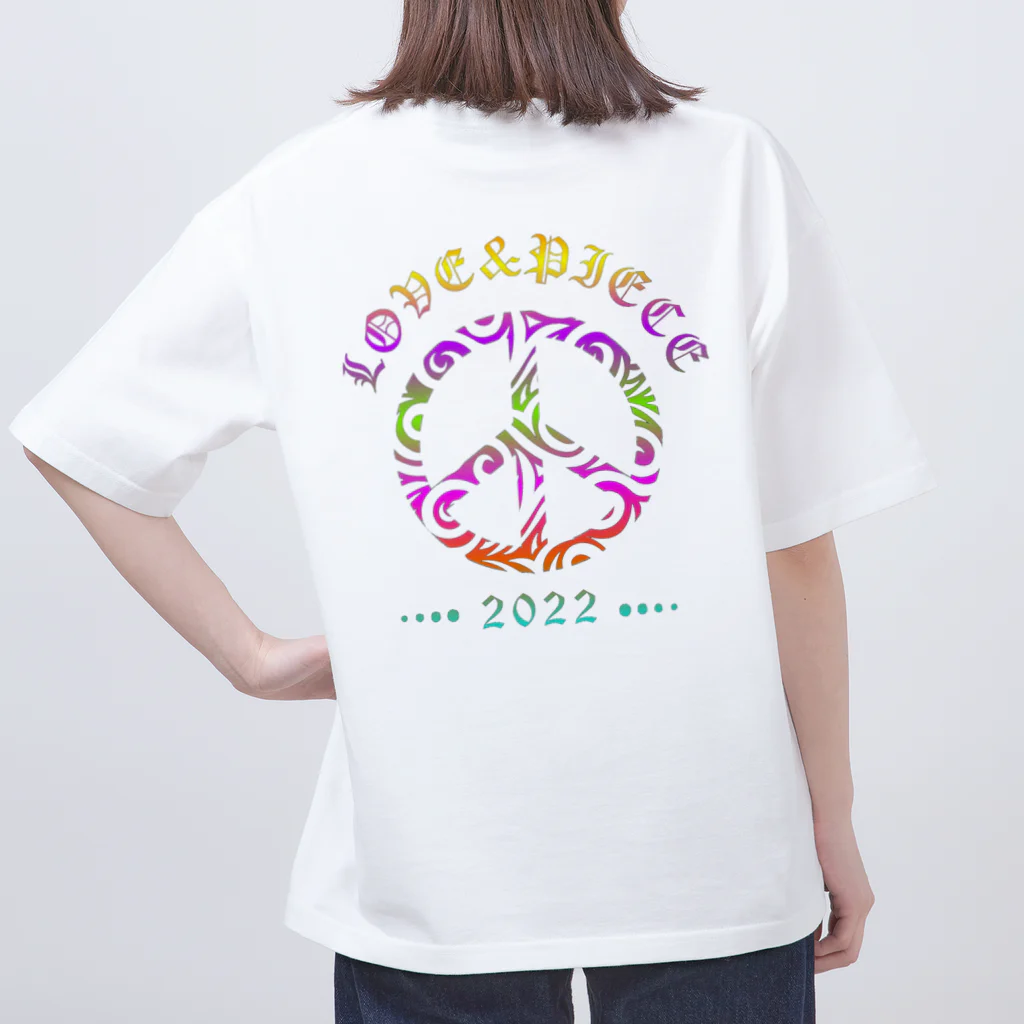 薈.collectionのLove＆peaceシリーズRainbowcolorバージョン オーバーサイズTシャツ