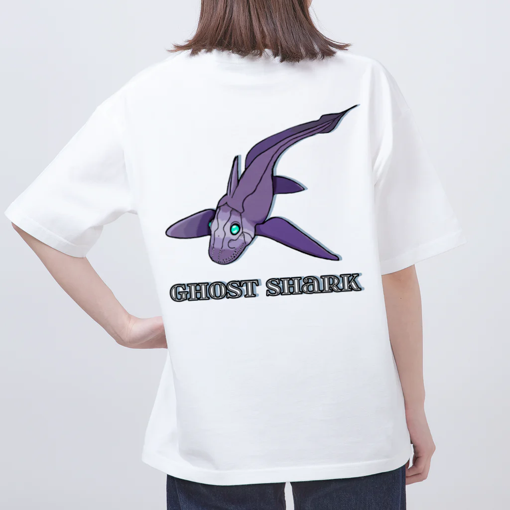 LalaHangeulのGhost Shark バックプリント Oversized T-Shirt