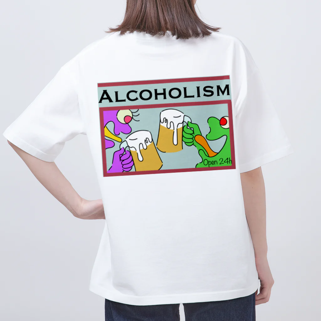 ゆうこの世界のAlcoholismバックデザイン Oversized T-Shirt