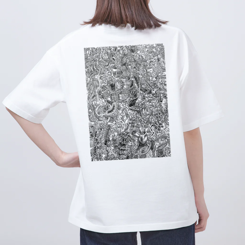 酉島伝法（∴）Dempow Torishimaの寄生ラッシュ（表、裏）1 オーバーサイズTシャツ