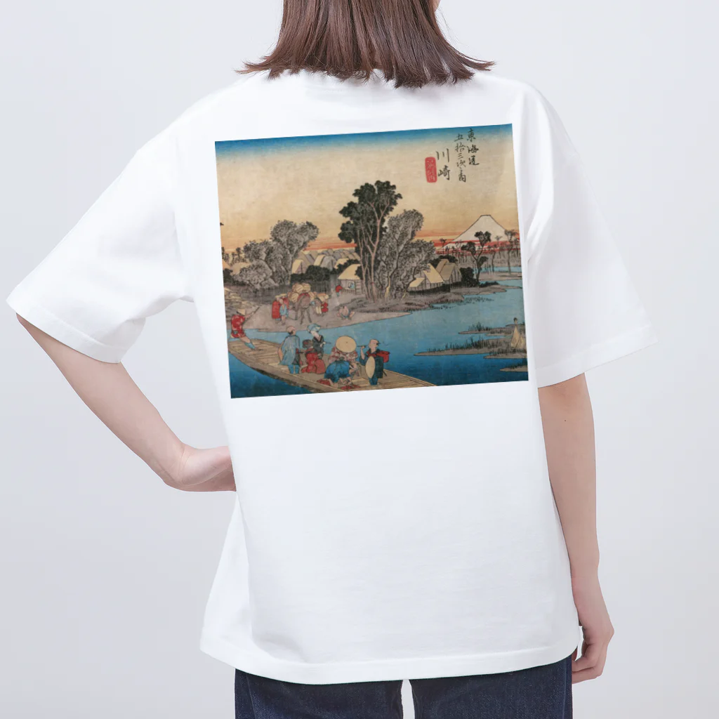 寿めでたや(ukiyoe)の歌川広重_東海道五拾三次之内　川崎 六郷渡舟 Oversized T-Shirt