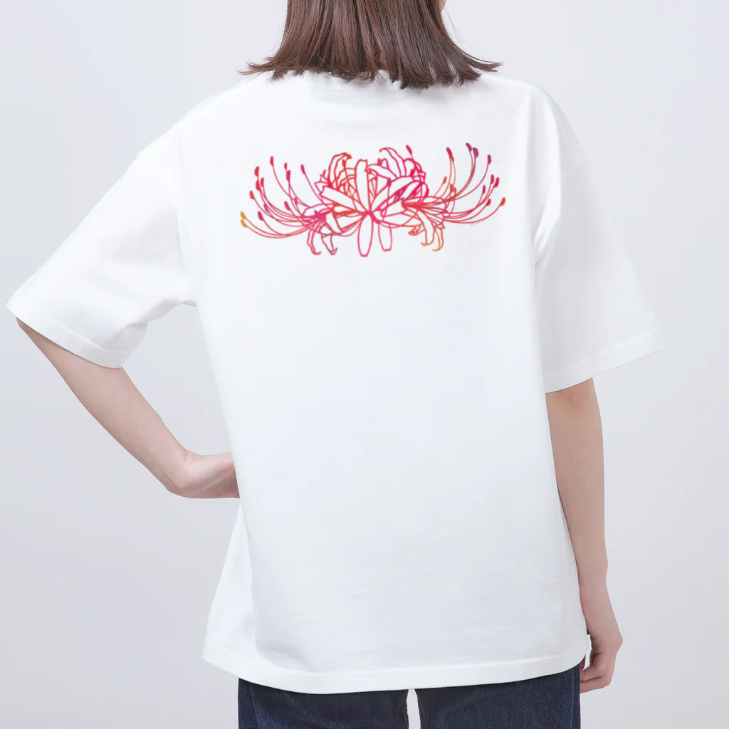 綾錦工房 りこりすの曼珠沙華 【黄昏】 オーバーサイズTシャツ