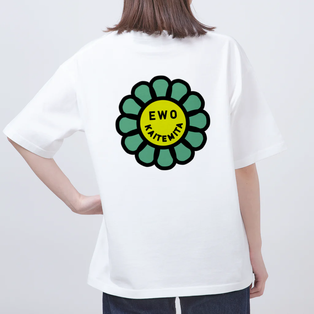 EWOKAITEMITAのお店のSmiling Flower オーバーサイズTシャツ