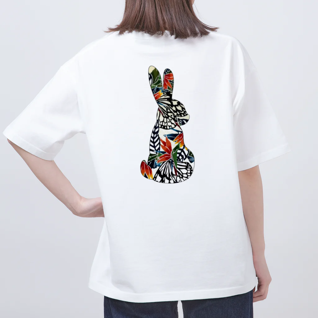 Color Rabbitの南国のうさぎさん オーバーサイズTシャツ