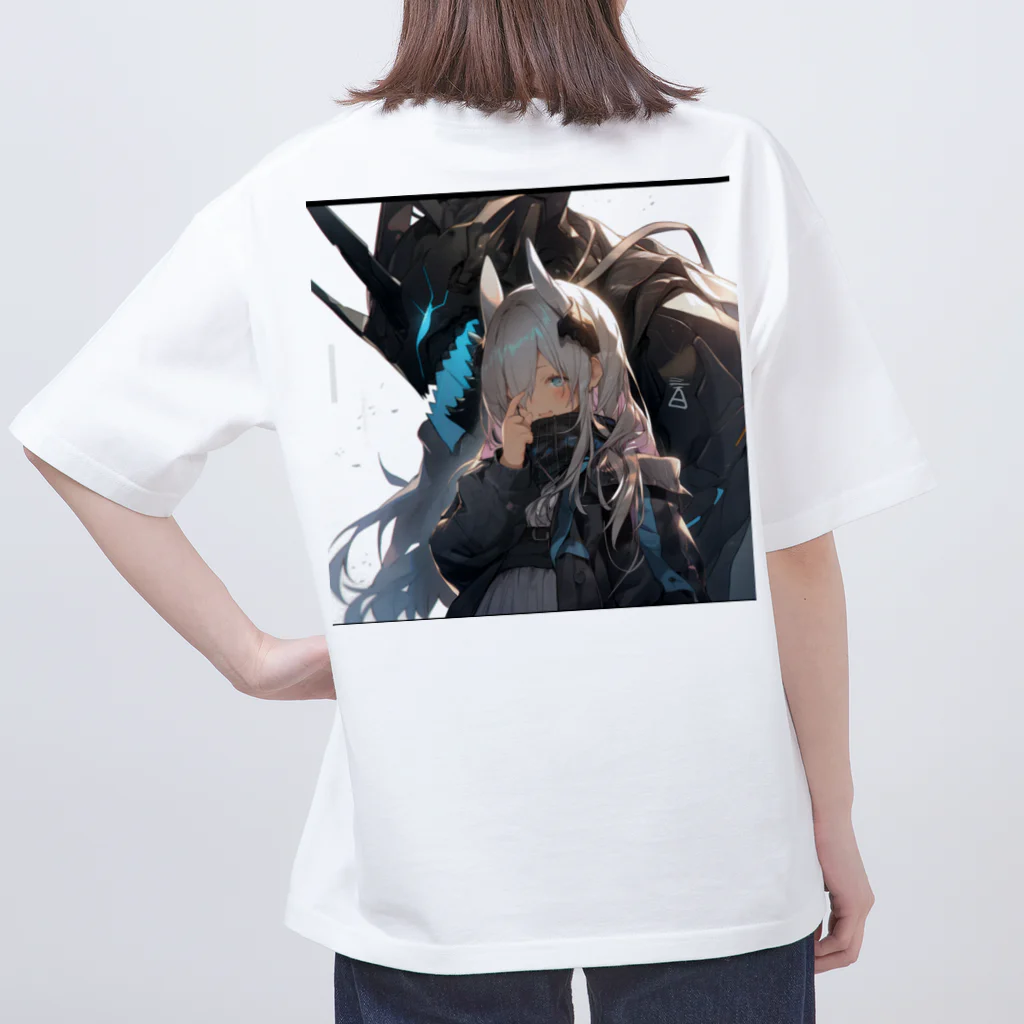 horceの馬　擬人化 未来都市 Oversized T-Shirt