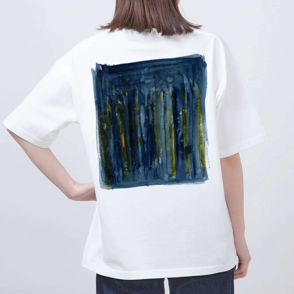 c5watercolorの水彩ペイント・夜にとける オーバーサイズTシャツ