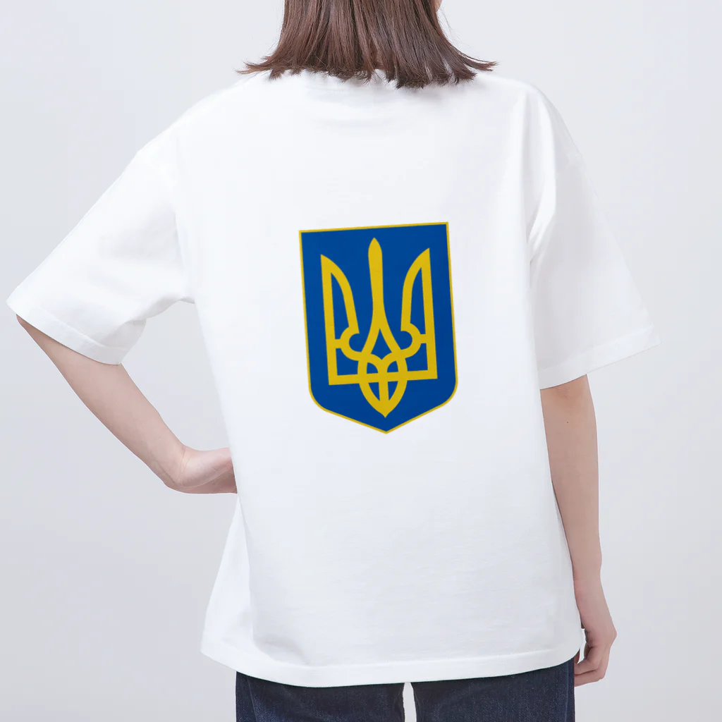 独立社PR,LLCのウクライナ応援 Save Ukraine 徹底抗戦 Oversized T-Shirt