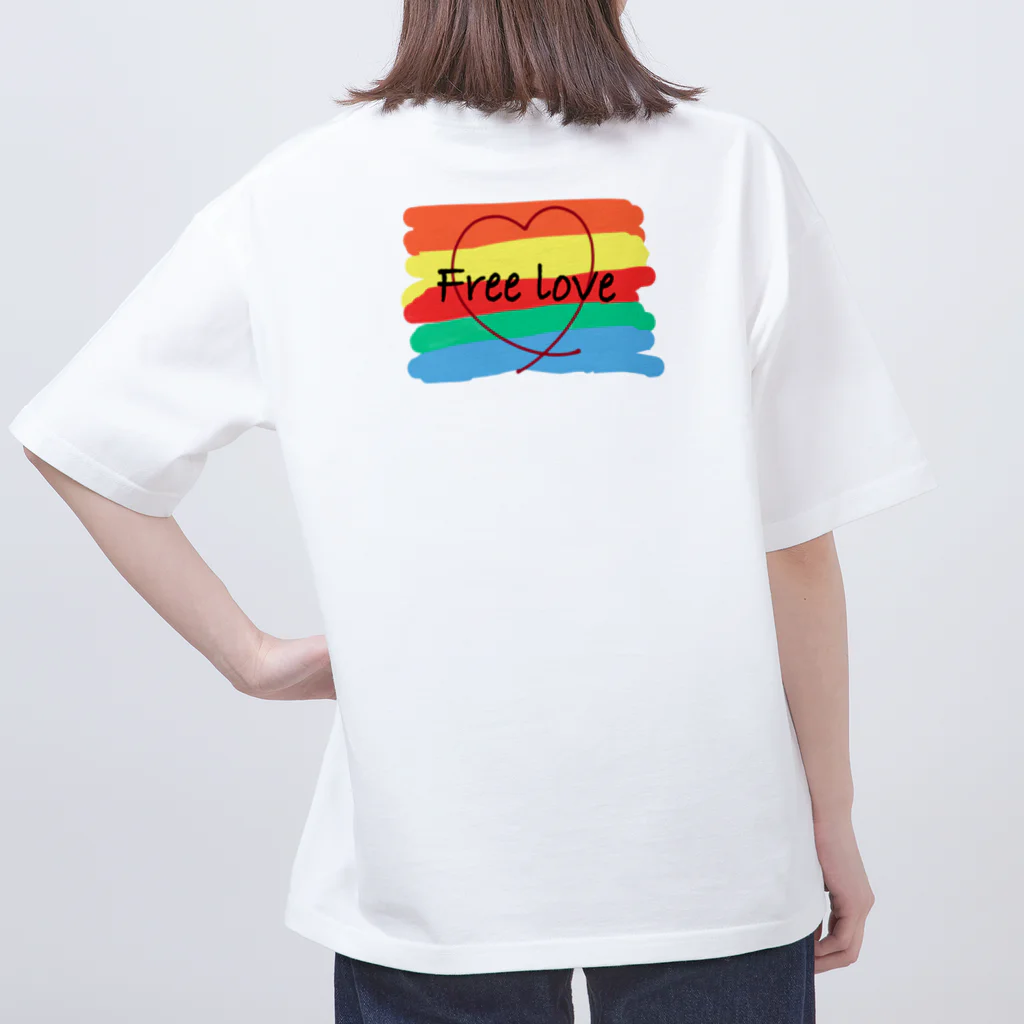 きなこ大福。のふりーらぶ。 Oversized T-Shirt