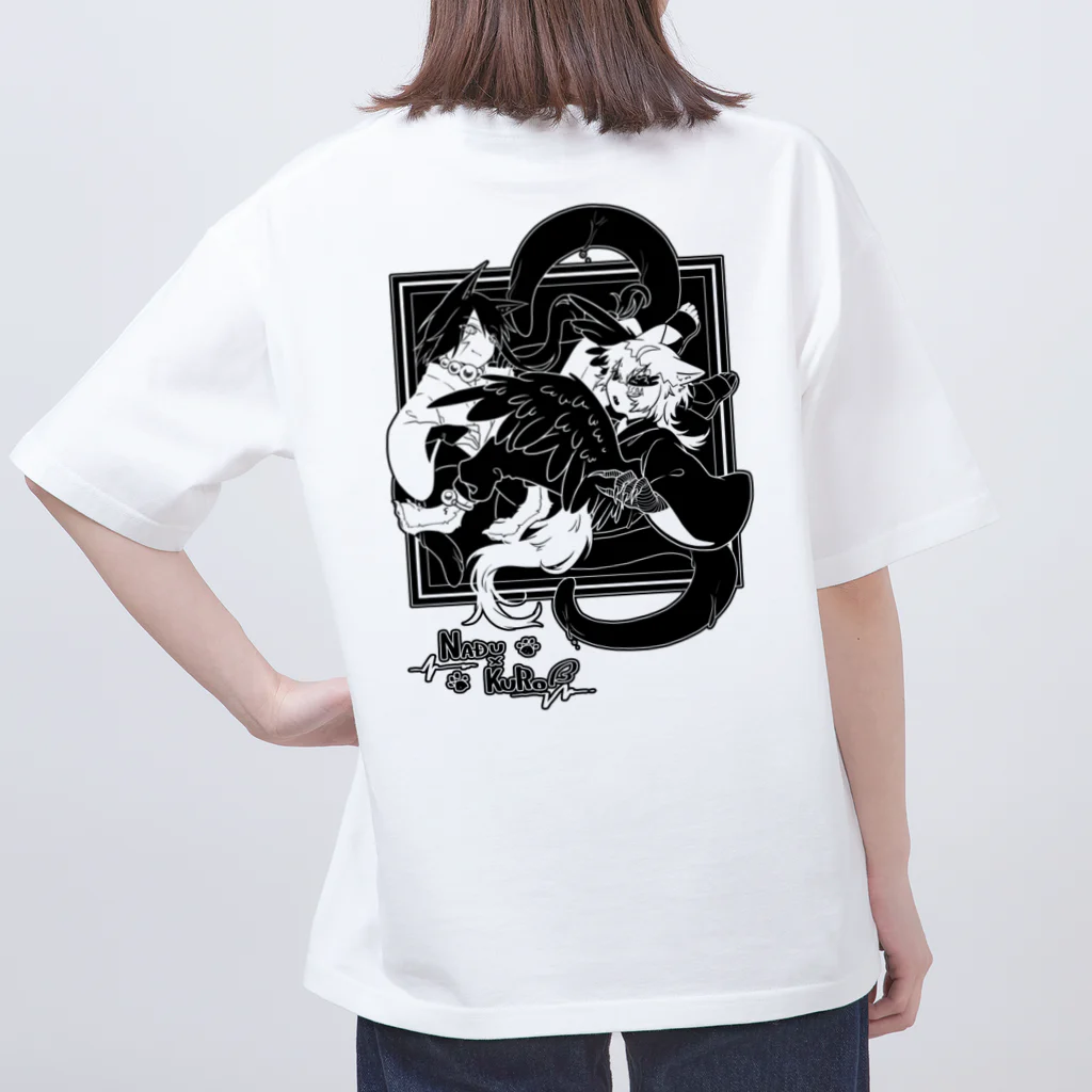 狐火箱のNADU×KURO(淡色地向け) Oversized T-Shirt