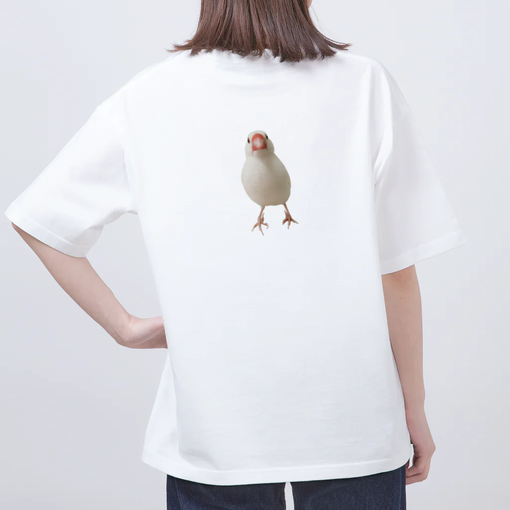 もちらむショップの白文鳥のおもちちゃん オーバーサイズTシャツ