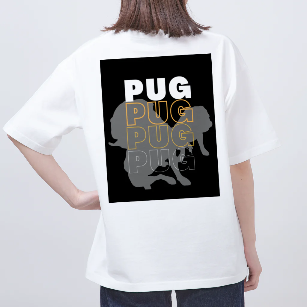 INULAVITAのPug silhouette Oversized T-Shirt