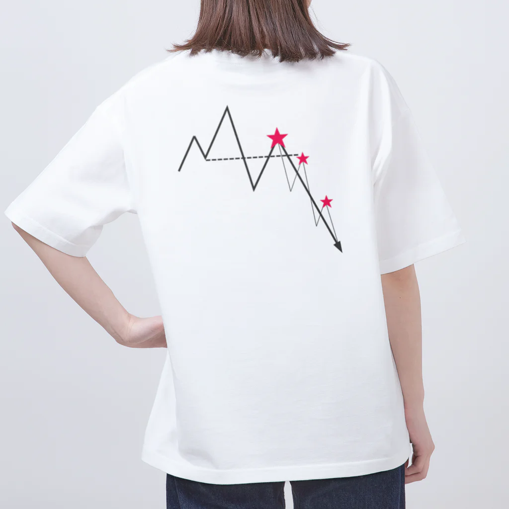 ローソク足のtoreten-Tシャツ Oversized T-Shirt