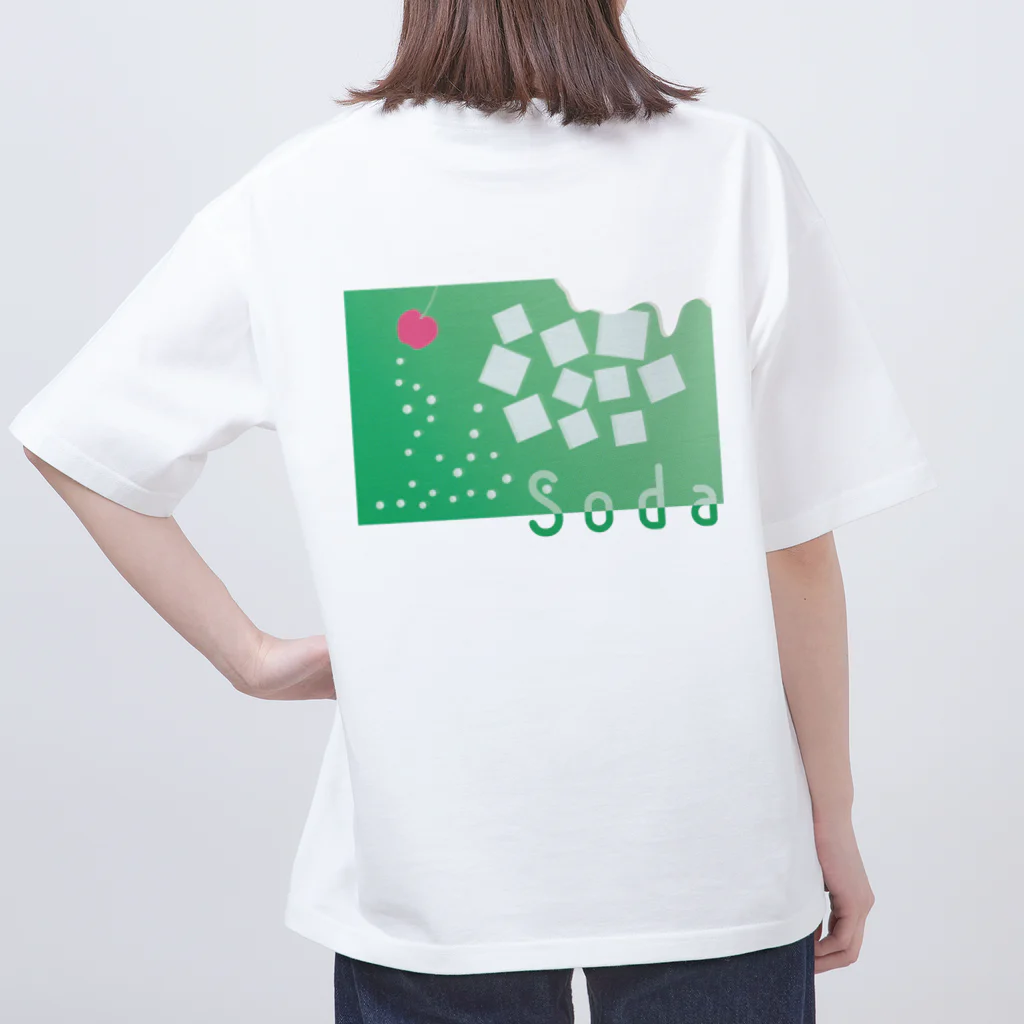 and pudding storeのうさぎのクリームソーダ オーバーサイズTシャツ