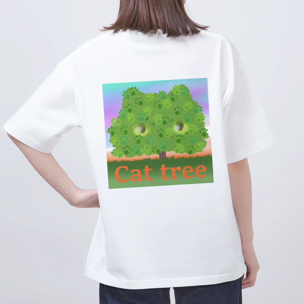 Charamaru MarketのＣＡＴ　ＴＲＥＥ オーバーサイズTシャツ