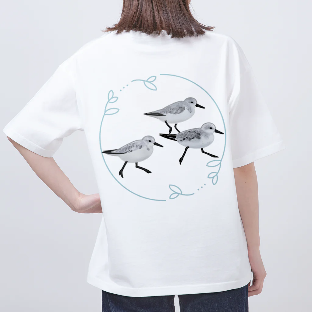 やちよ｜リアル鳥イラストのミユビシギさん オーバーサイズTシャツ