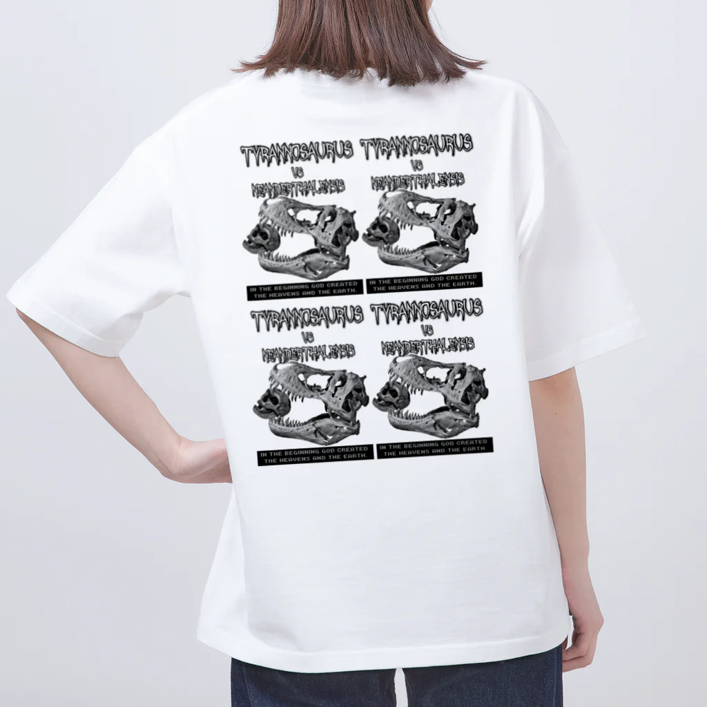 🌙12moonMonsterZ🌙のティラノサウルスvsネアンデルターレンシス Oversized T-Shirt