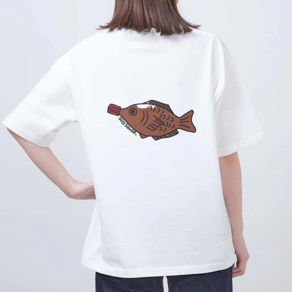 ゆるふわドーナツのお魚お醤油ボトル Oversized T-Shirt