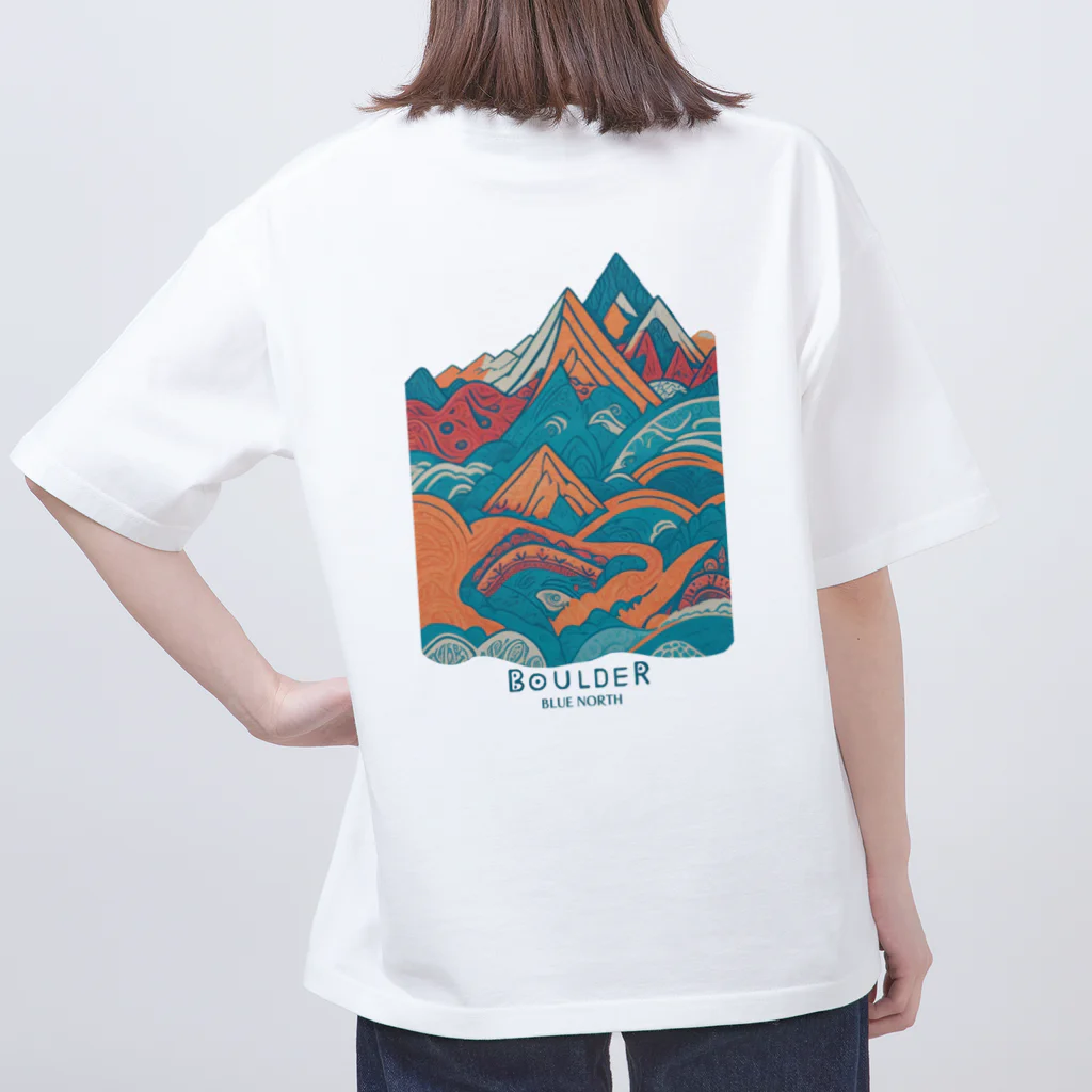 aokitaの【BLUE NORTH】ボルダーデザイン5 オーバーサイズTシャツ