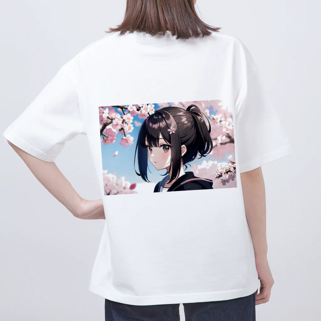 花姫の創造的宝庫の桜子の休息 オーバーサイズTシャツ