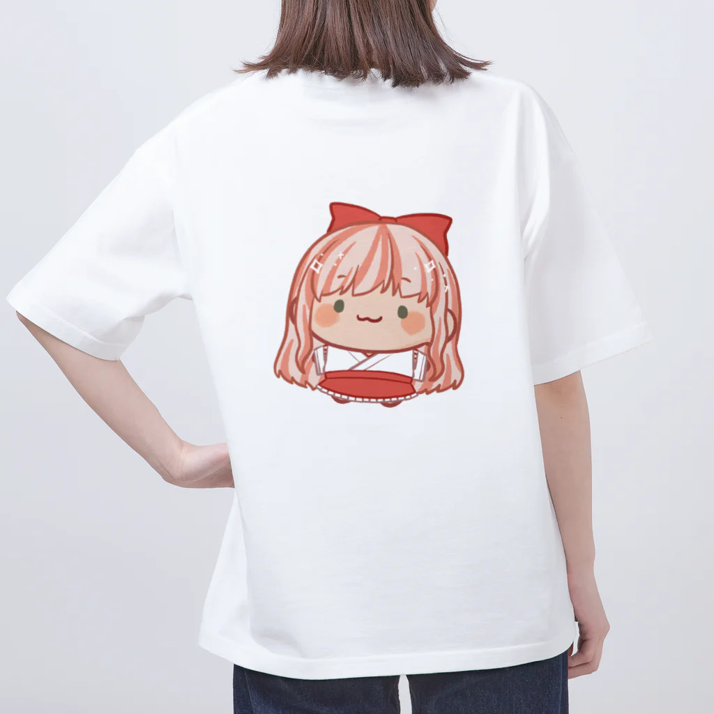 ぷいぷいshopのぷいぷい巫女ちゃん2 オーバーサイズTシャツ