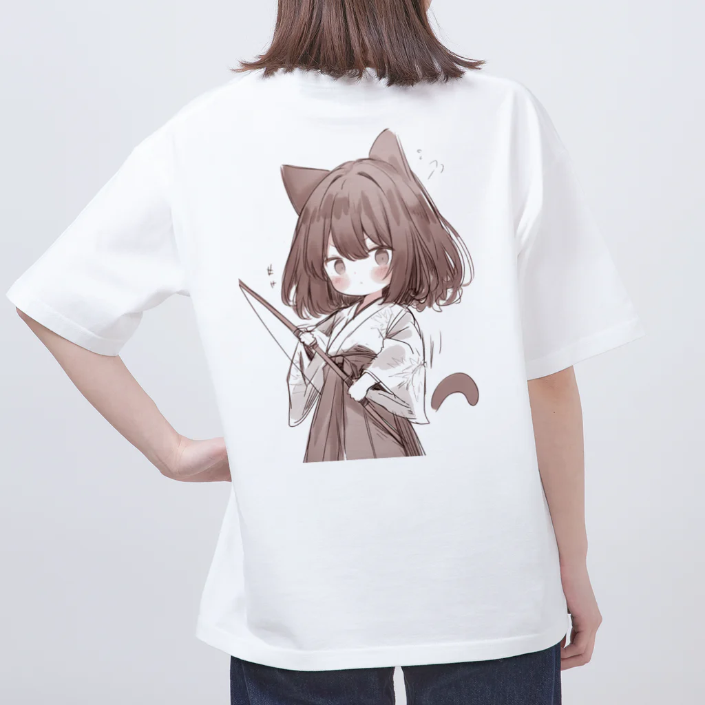 yudu910のネコ耳弓道部 Oversized T-Shirt