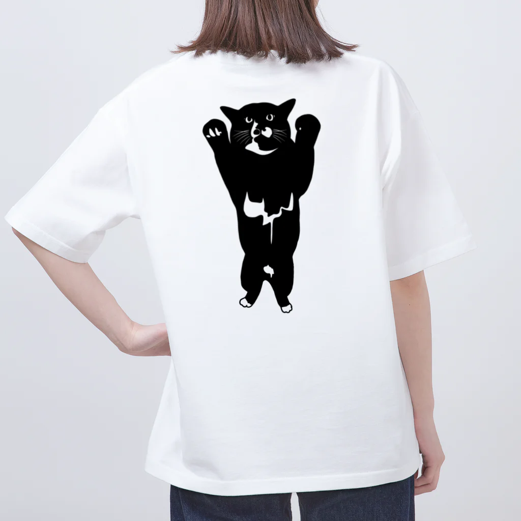 犬猫サロンぷらすのツキノワネコ オーバーサイズTシャツ