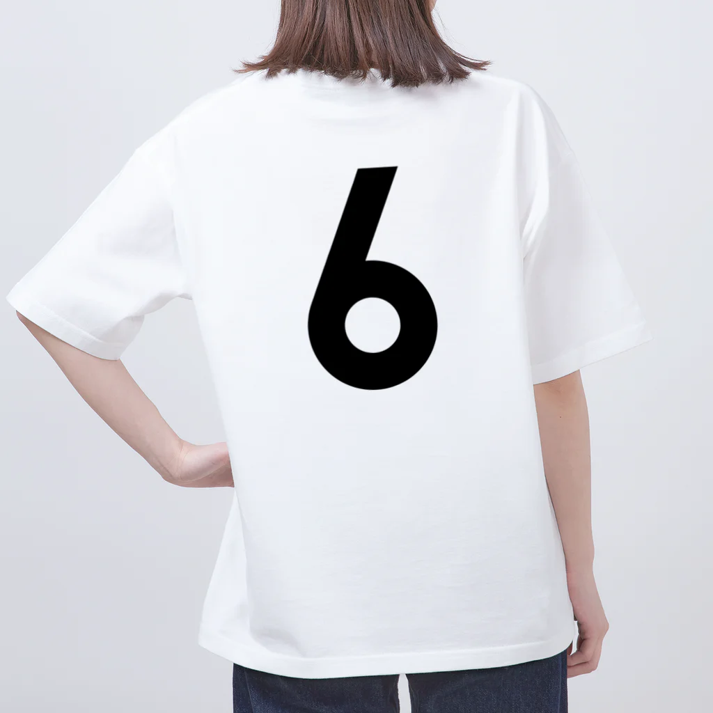 コチ(ボストンテリア)の両面プリント：ただの6です。 Oversized T-Shirt