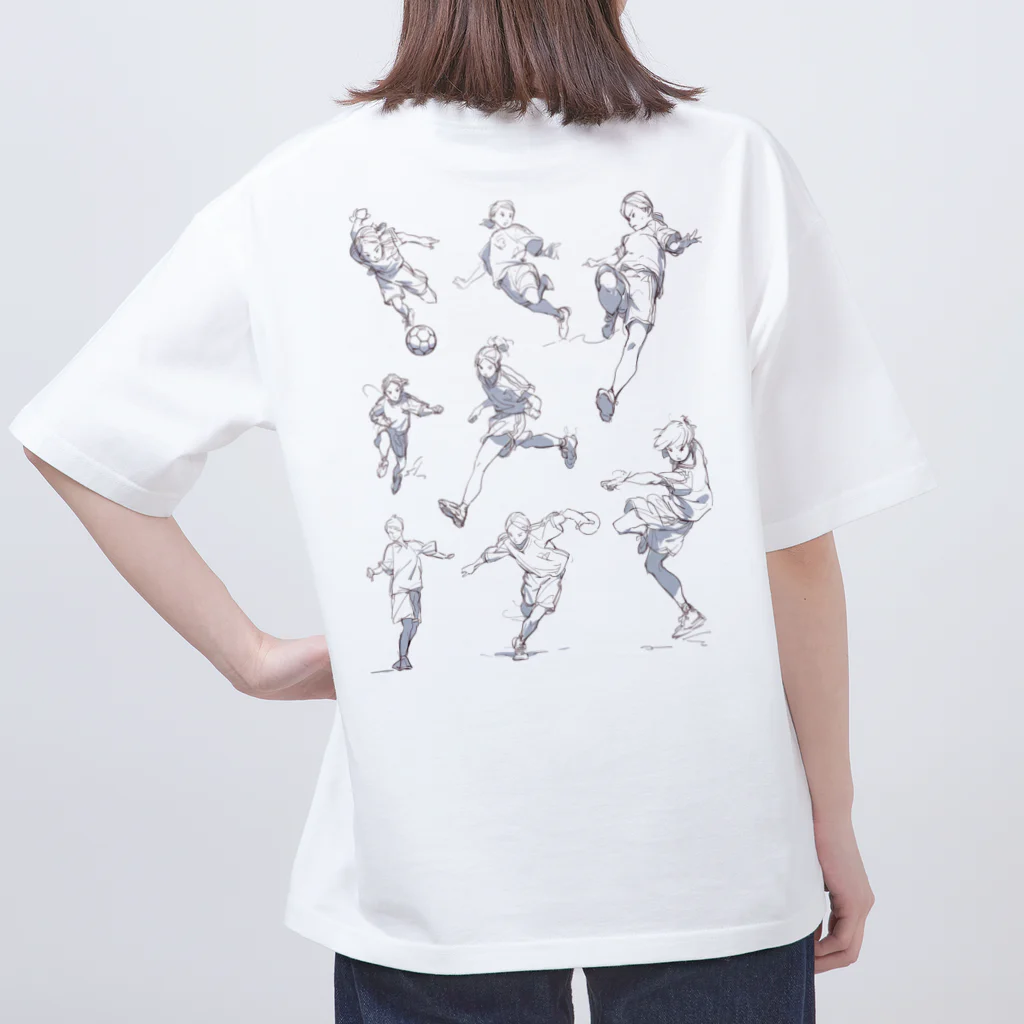 sports_musumeのサッカー女子 Oversized T-Shirt