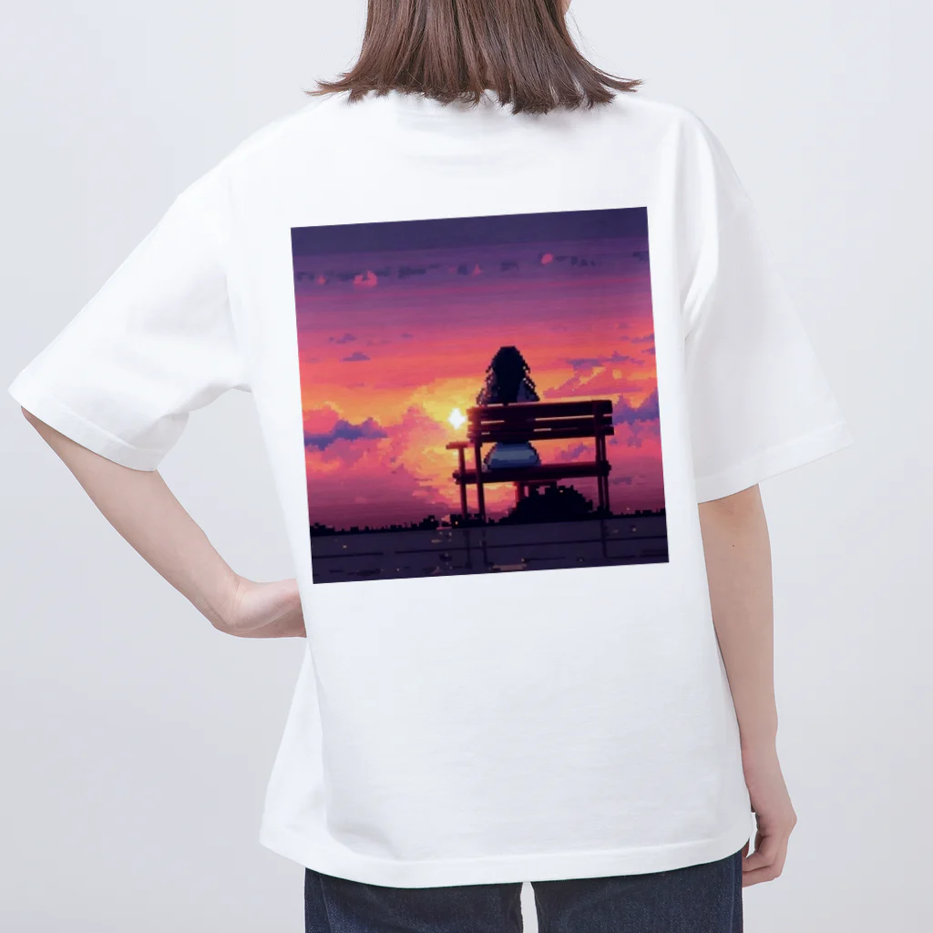 空が好きの夕日女の子① Oversized T-Shirt