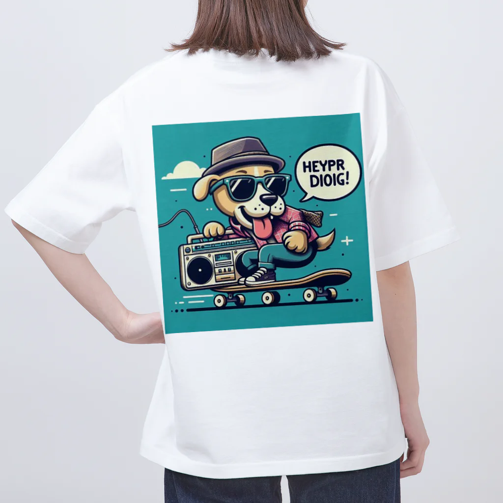 無気力のスケボーわんこ2 オーバーサイズTシャツ