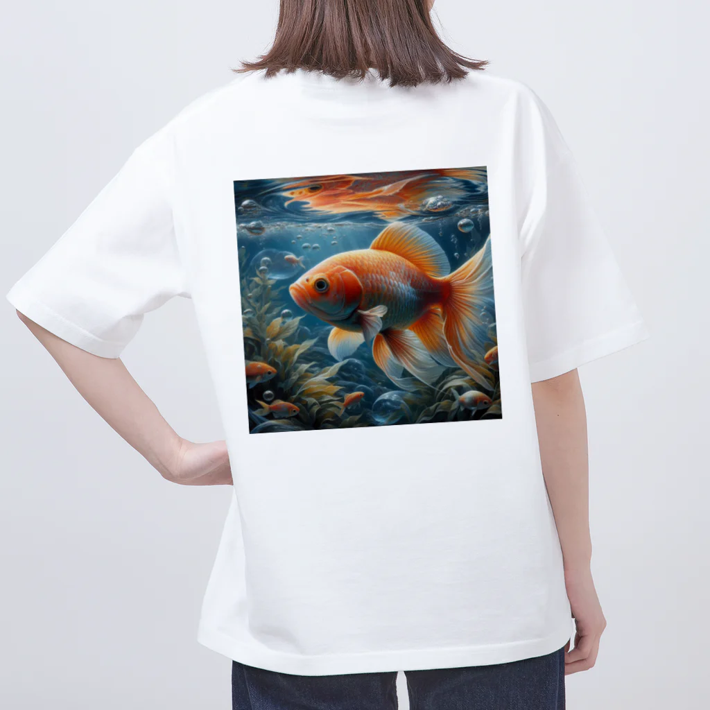 アートフル・メッセンジャーの金運招福金魚様 Oversized T-Shirt