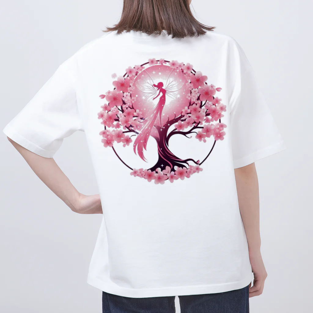 風光と妖精の桜と光の妖精 Oversized T-Shirt